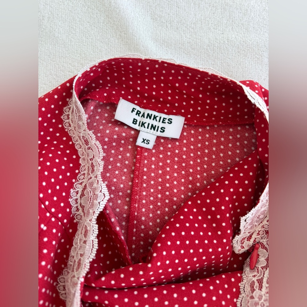 Frankie's Bikinis Audrey Polka Dot Mini Dress🐞 - Picture 5 of 5